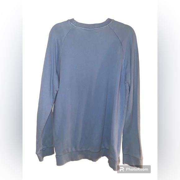 Adidas Ash Blue Crew Neck Sweatshirt Trefoil Logo Crew Size Large - Picture 3 of 6